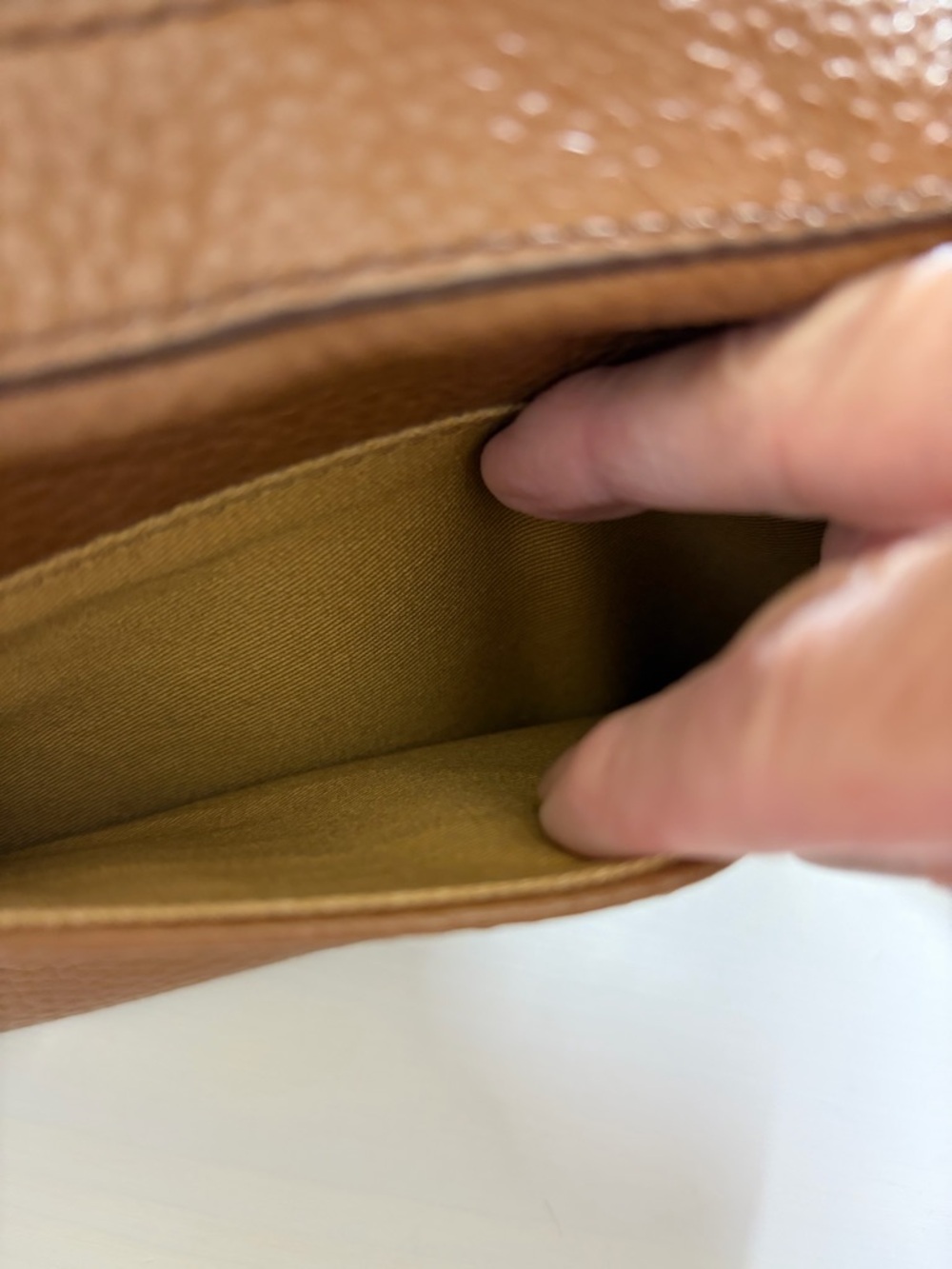 Fossil Tan Leather Crossbody Pouch - Picture 5 of 7